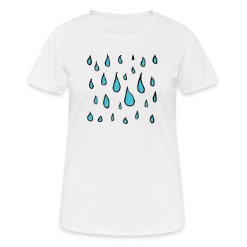 goutte d’eau - T-shirt respirant Femme - blanc - Devant - AI Model Female 172 dark (172cm)