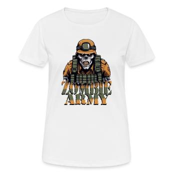 Soldat zombie - T-shirt respirant Femme - blanc - Devant - AI Model Female 172 dark (172cm)