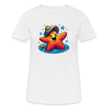 Seestern - Frauen T-Shirt atmungsaktiv - Weiß - Vorne - AI Model Female 172 dark (172cm)