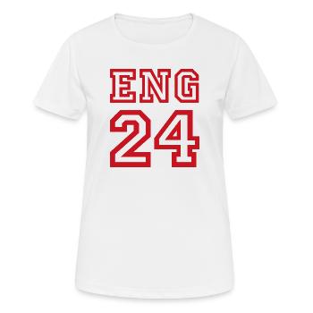Angleterre - T-shirt respirant Femme - blanc - Devant - AI Model Female 172 dark (172cm)