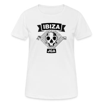 Ibiza Promille JGA unter Palmen - Frauen T-Shirt atmungsaktiv - Weiß - Vorne - AI Model Female 172 dark (172cm)