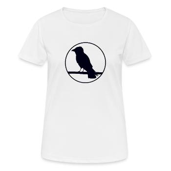 Krähe auf Ast - Frauen T-Shirt atmungsaktiv - Weiß - Vorne - AI Model Female 172 dark (172cm)