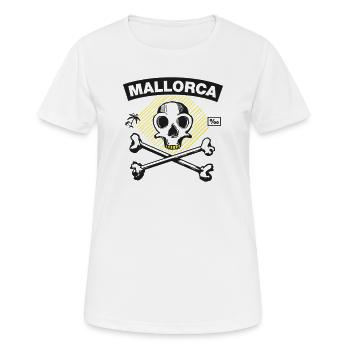 Mallorca – Promille Pirat unter Palmen - Frauen T-Shirt atmungsaktiv - Weiß - Vorne - AI Model Female 172 dark (172cm)