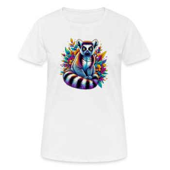 Lémurien - T-shirt respirant Femme - blanc - Devant - AI Model Female 172 dark (172cm)
