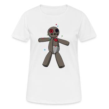 Phasmophobia Voodoo Puppe - Frauen T-Shirt atmungsaktiv - Weiß - Vorne - AI Model Female 172 dark (172cm)