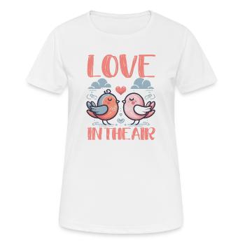 ROMANTISCHE SÜSSE VÖGEL: LIEBE IN DER LUFT - Frauen T-Shirt atmungsaktiv - Weiß - Vorne - AI Model Female 172 dark (172cm)