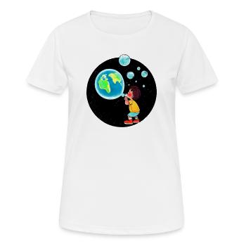 Planète Terre - T-shirt respirant Femme - blanc - Devant - AI Model Female 172 dark (172cm)