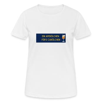 Carola aperölchen - Frauen T-Shirt atmungsaktiv - Weiß - Vorne - AI Model Female 172 dark (172cm)