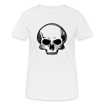 Crâne - Dessin au crayon - T-shirt respirant Femme - blanc - Devant - AI Model Female 172 dark (172cm)
