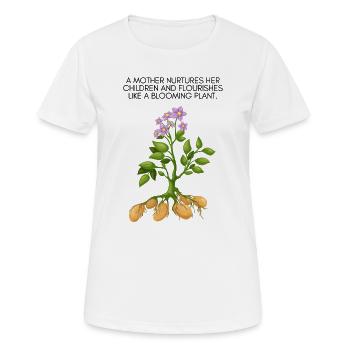 Motif d’arbre en croissance - T-shirt respirant Femme - blanc - Devant - AI Model Female 172 dark (172cm)