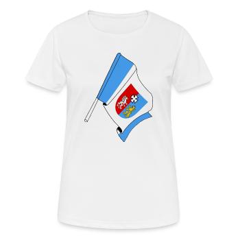 Drapeau : Subcarpathia Poland - T-shirt respirant Femme - blanc - Devant - AI Model Female 172 dark (172cm)