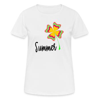 VACANCES. BONNES VACANCES. MAÎTRESSE. MAÎTRE. PROF - T-shirt respirant Femme - blanc - Devant - AI Model Female 172 dark (172cm)