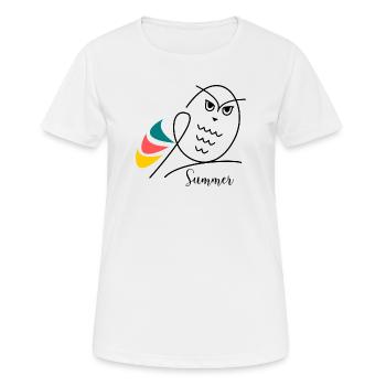 VACANCES. BONNES VACANCES. MAÎTRESSE. MAÎTRE. PROF - T-shirt respirant Femme - blanc - Devant - AI Model Female 172 dark (172cm)