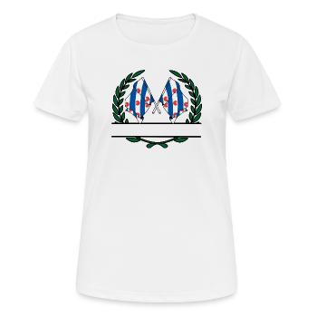 Flags province of Friesland laurel wreath banner - Women's Breathable T-Shirt - white - Front - AI Model Female 172 dark (172cm)