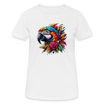 Perroquet - T-shirt respirant Femme - blanc - Devant - AI Model Female 172 dark (172cm)