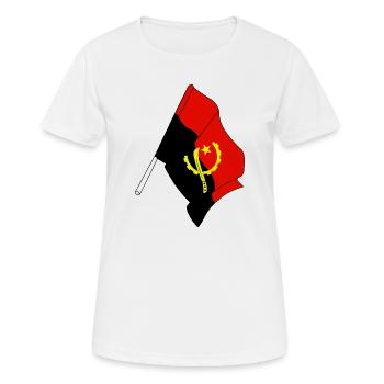 Drapeau de l’Angola - T-shirt respirant Femme - blanc - Devant - AI Model Female 172 dark (172cm)
