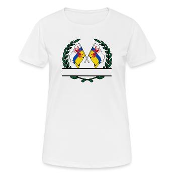 Flaggen Provinz Limburg Lorbeerkranz Banner - Frauen T-Shirt atmungsaktiv - Weiß - Vorne - AI Model Female 172 dark (172cm)