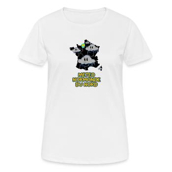 Wetter in der Nordnormandie - Frauen T-Shirt atmungsaktiv - Weiß - Vorne - AI Model Female 172 dark (172cm)