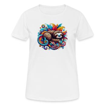 Paresse - T-shirt respirant Femme - blanc - Devant - AI Model Female 172 dark (172cm)