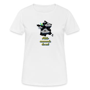 Météo rhônalpine - T-shirt respirant Femme - blanc - Devant - AI Model Female 172 dark (172cm)