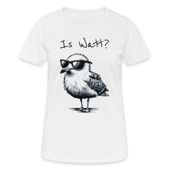 Is Watt Coole Möwe Urlaub Nordsee - Women's Breathable T-Shirt - white - Front - AI Model Female 172 dark (172cm)