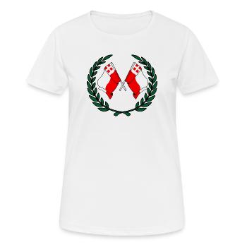 Couronne de laurier des drapeaux de la province d'Utrecht - T-shirt respirant Femme - blanc - Devant - AI Model Female 172 dark (172cm)