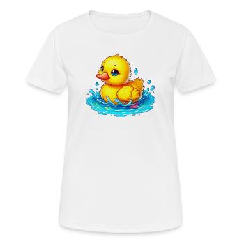 Caneton Canard Canard - T-shirt respirant Femme - blanc - Devant - AI Model Female 172 dark (172cm)