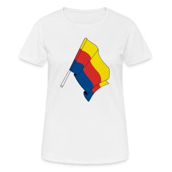 Drapeau de la province de Hollande du Nord - T-shirt respirant Femme - blanc - Devant - AI Model Female 172 dark (172cm)