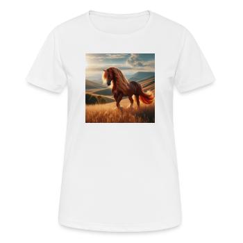 Cheval libre - T-shirt respirant Femme - blanc - Devant - AI Model Female 172 dark (172cm)