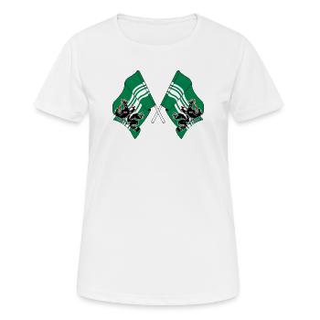 Two flags East Flanders Belgium - Women's Breathable T-Shirt - white - Front - AI Model Female 172 dark (172cm)