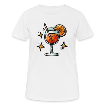 Orange Spritz - Frauen T-Shirt atmungsaktiv - Weiß - Vorne - AI Model Female 172 dark (172cm)