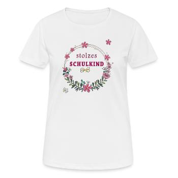 Inscription d’écoliers fiers - T-shirt respirant Femme - blanc - Devant - AI Model Female 172 dark (172cm)