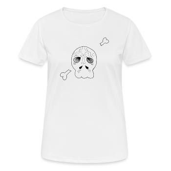 tête de mort - T-shirt respirant Femme - blanc - Devant - AI Model Female 172 dark (172cm)