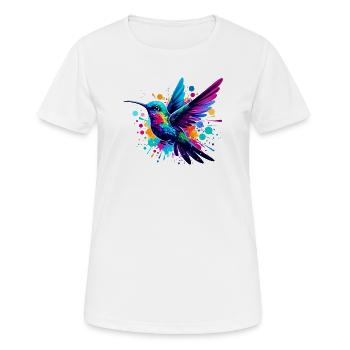 Kolibri - Frauen T-Shirt atmungsaktiv - Weiß - Vorne - AI Model Female 172 dark (172cm)