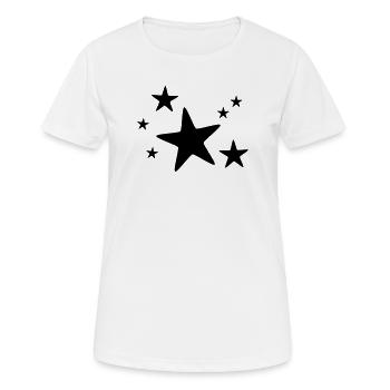 Groupe d’étoiles monochrome - T-shirt respirant Femme - blanc - Devant - AI Model Female 172 dark (172cm)