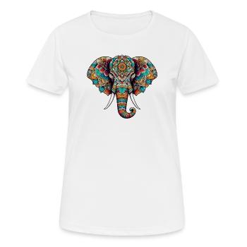 Éléphant - T-shirt respirant Femme - blanc - Devant - AI Model Female 172 dark (172cm)