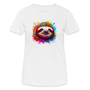 Paresse - T-shirt respirant Femme - blanc - Devant - AI Model Female 172 dark (172cm)
