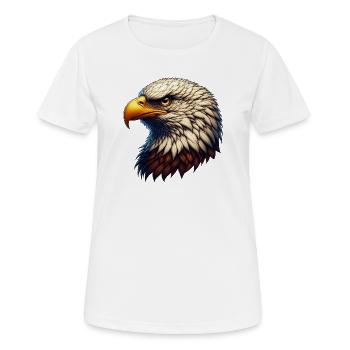 Adler - Frauen T-Shirt atmungsaktiv - Weiß - Vorne - AI Model Female 172 dark (172cm)