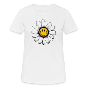 Pâquerette - T-shirt respirant Femme - blanc - Devant - AI Model Female 172 dark (172cm)