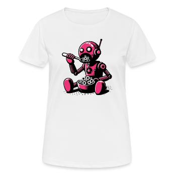 Robot extraterrestre martien extraterrestre - T-shirt respirant Femme - blanc - Devant - AI Model Female 172 dark (172cm)