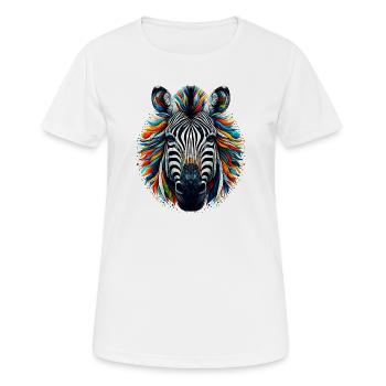 Zebra - Women's Breathable T-Shirt - white - Front - AI Model Female 172 dark (172cm)