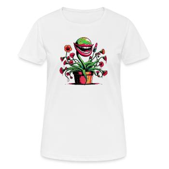 Plante carnivore - T-shirt respirant Femme - blanc - Devant - AI Model Female 172 dark (172cm)