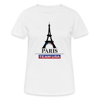 Paris team USA Sport Spiele Athlet Sportler Symbol - Frauen T-Shirt atmungsaktiv - Weiß - Vorne - AI Model Female 172 dark (172cm)