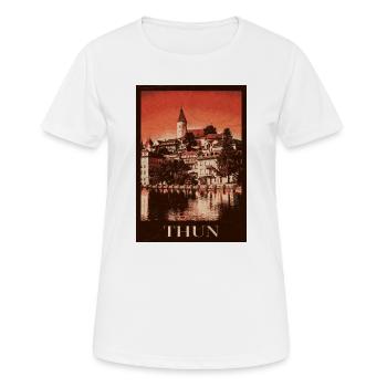 Horizon de Thoune - T-shirt respirant Femme - blanc - Devant - AI Model Female 172 dark (172cm)