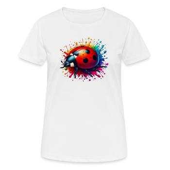 Marienkäfer - Frauen T-Shirt atmungsaktiv - Weiß - Vorne - AI Model Female 172 dark (172cm)