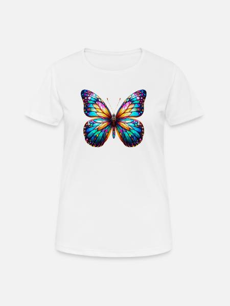 Schmetterling - Frauen T-Shirt atmungsaktiv - Weiß
