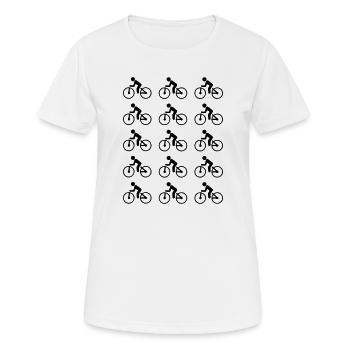 Bicyclette - T-shirt respirant Femme - blanc - Devant - AI Model Female 172 dark (172cm)