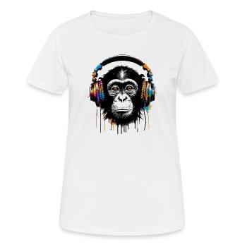 Singe - T-shirt respirant Femme - blanc - Devant - AI Model Female 172 dark (172cm)