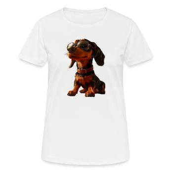 Teckel, Teckel, Teckel miniature, Dachshund Club, Teckel - T-shirt respirant Femme - blanc - Devant - AI Model Female 172 dark (172cm)
