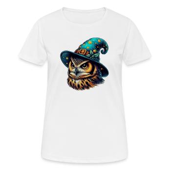 Hibou sorcier - T-shirt respirant Femme - blanc - Devant - AI Model Female 172 dark (172cm)